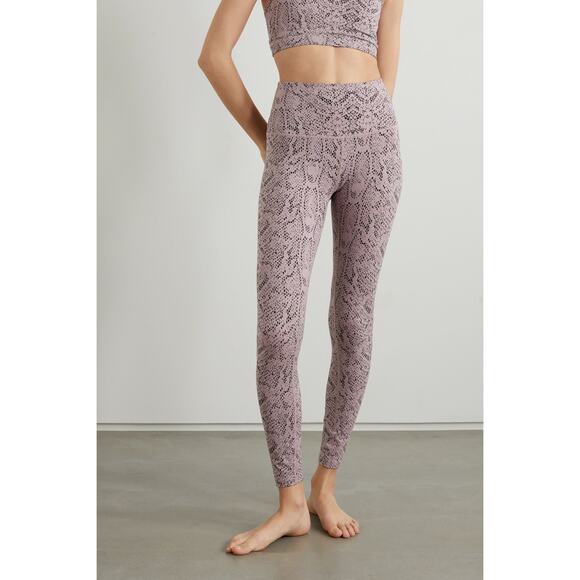 Varley Pants - VARLEY Let’s Move Pink Snake-Print High Rise Leggings Size XS